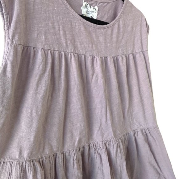 VELVET BY GRAHAM & SPENCER / LAVENDER SLUB KNIT PEPLUM TOP / LARGE - Picture 3 of 10